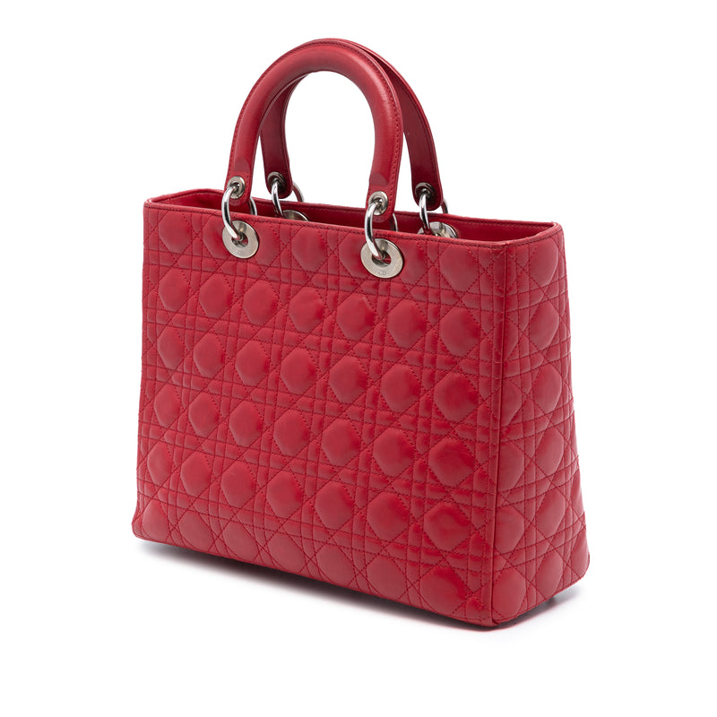 Large Lambskin Cannage Lady Dior - Image 2