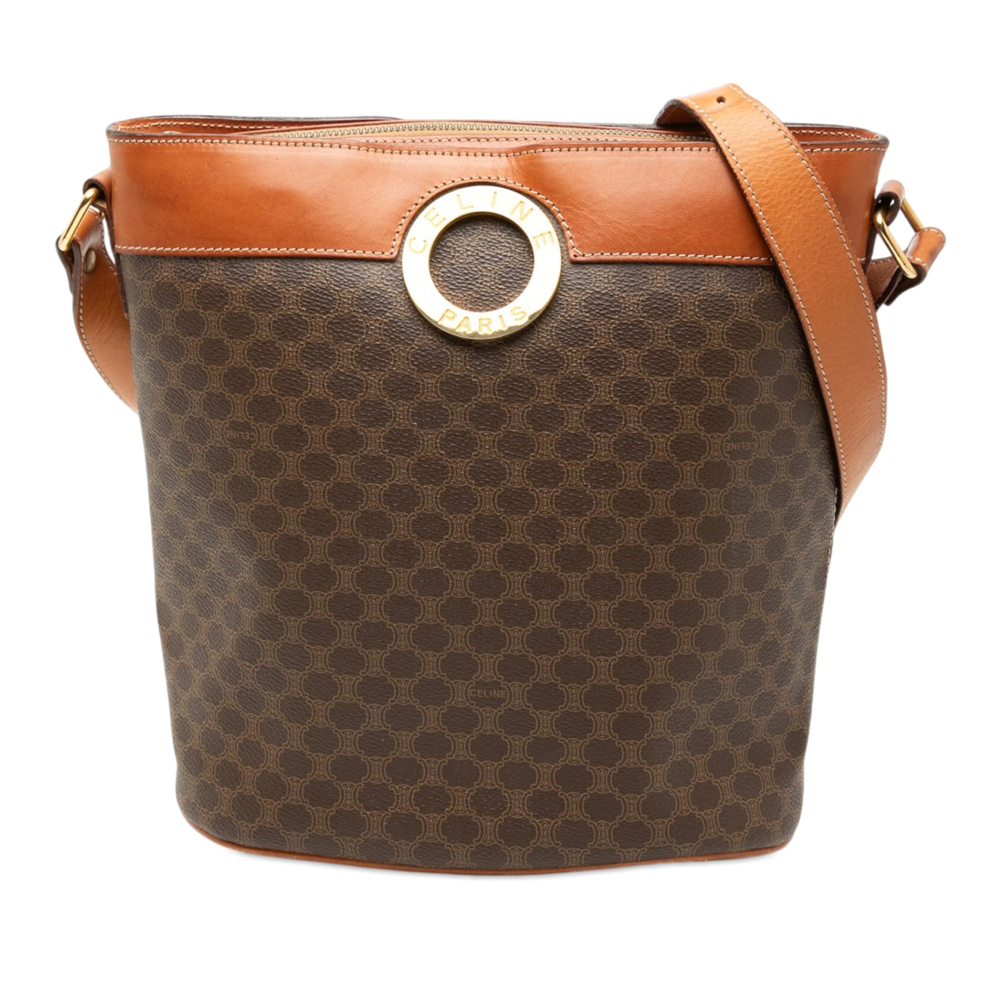 Macadam Coated Canvas Bucket Bag - Image 1
