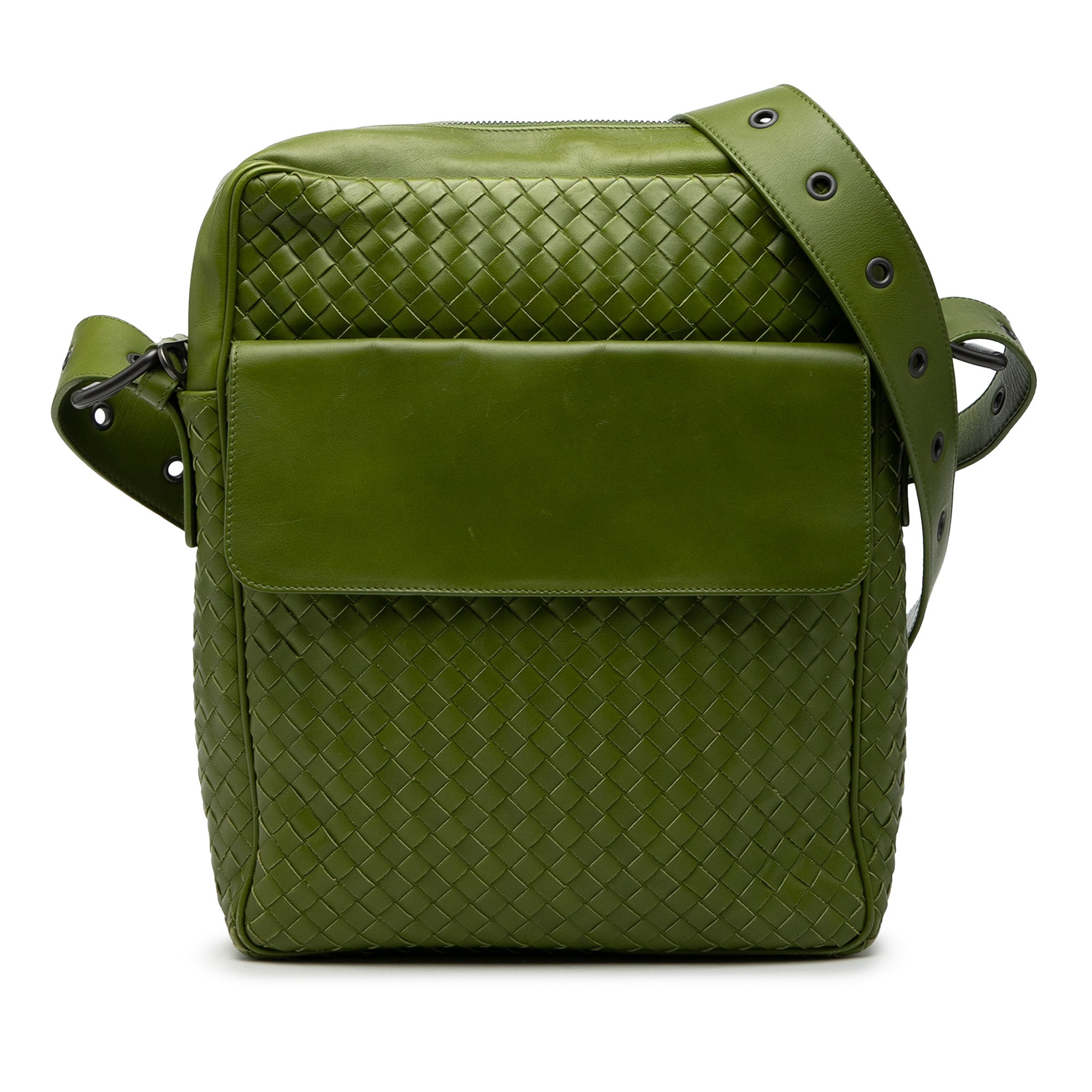 Nappa Intrecciato Messenger Bag - Image 1