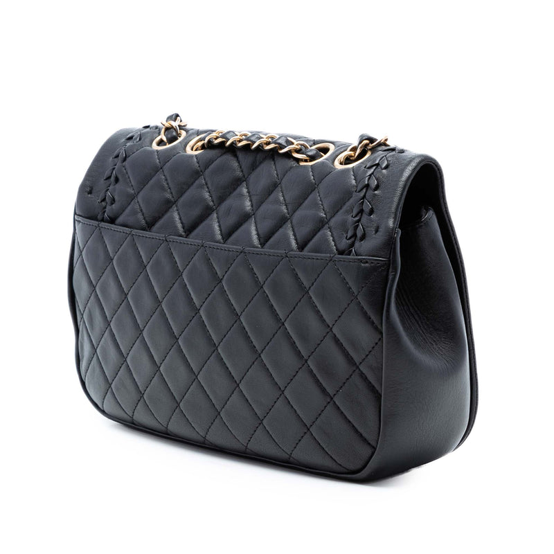 Quilted Lambskin Braided Saddle Flap - Image 2
