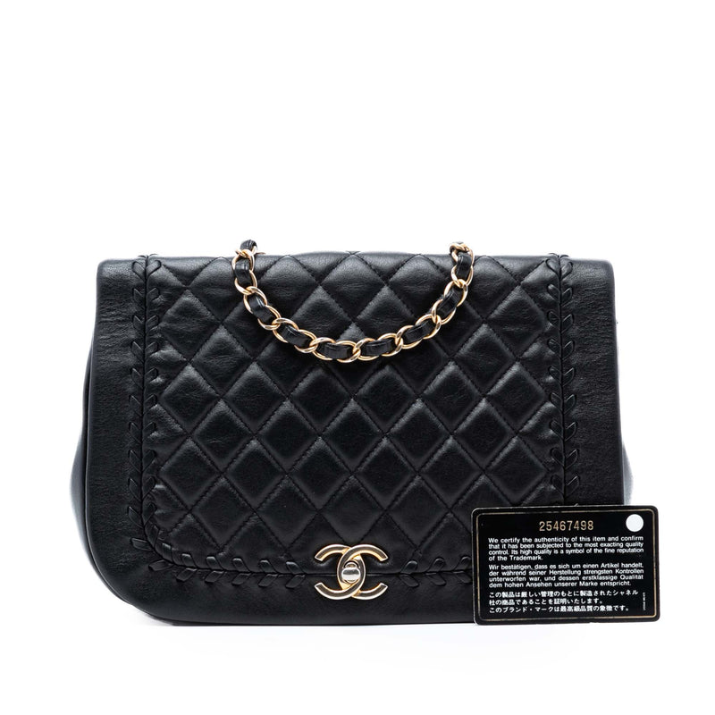Quilted Lambskin Braided Saddle Flap - Image 8
