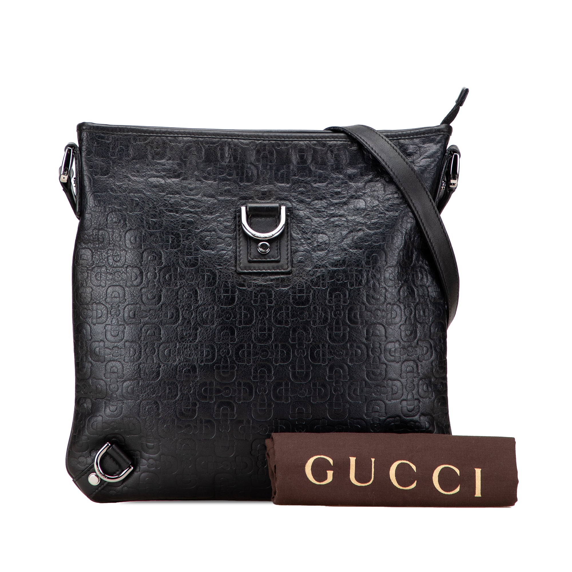 Horsebit Embossed Calfskin Abbey D Ring Crossbody - Image 10