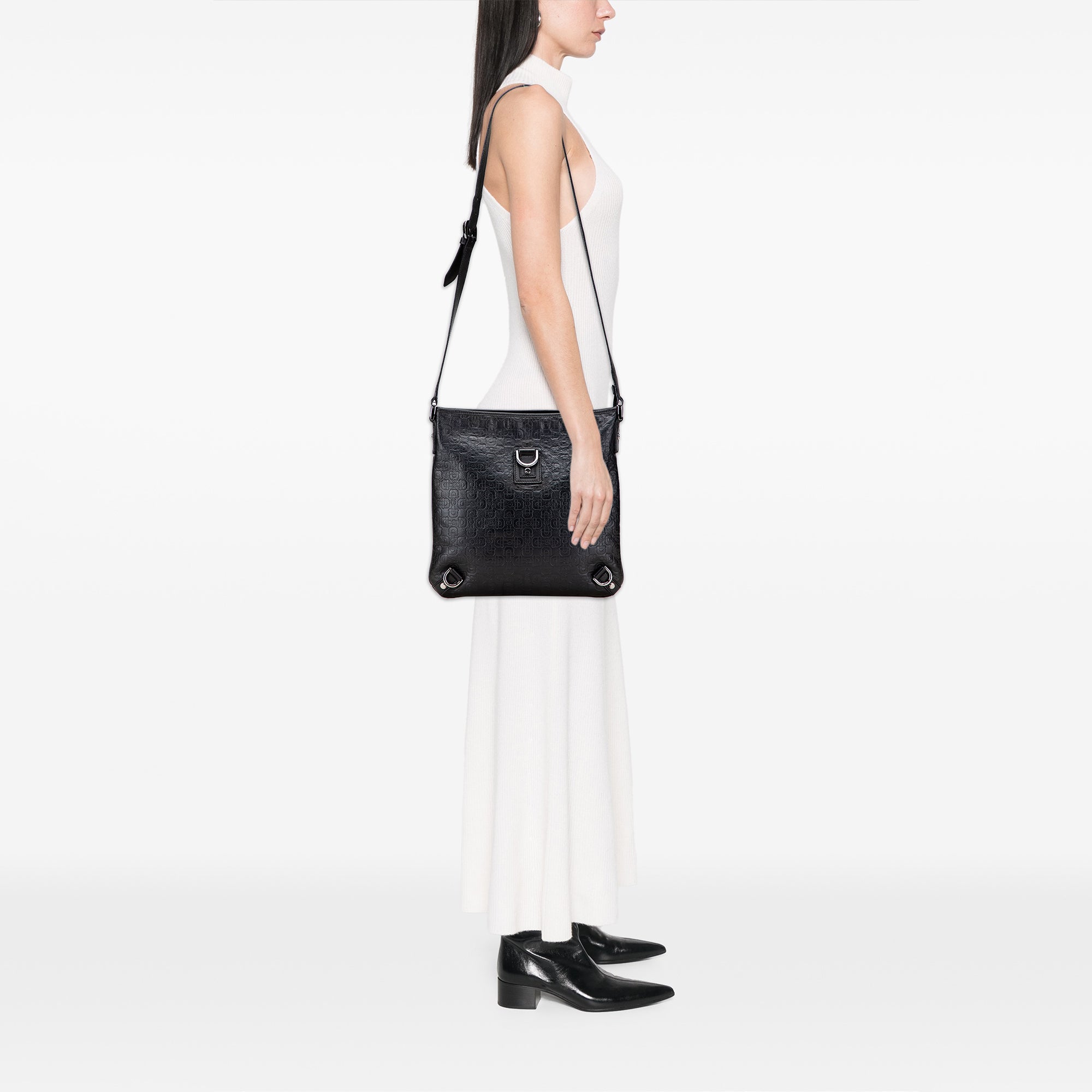 Horsebit Embossed Calfskin Abbey D Ring Crossbody - Image 9