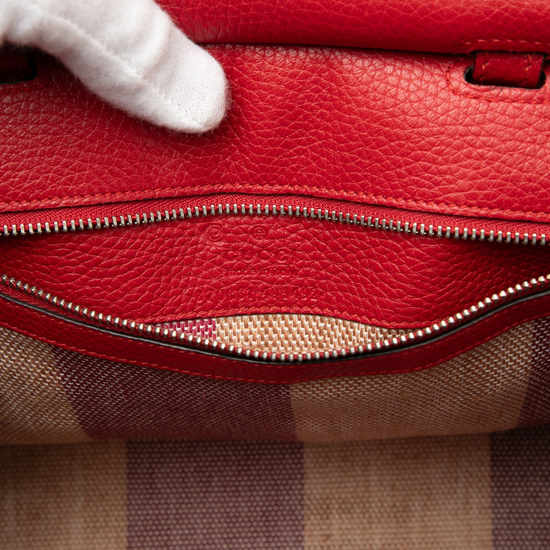 Small Calfskin Bamboo Daily Satchel - Image 5