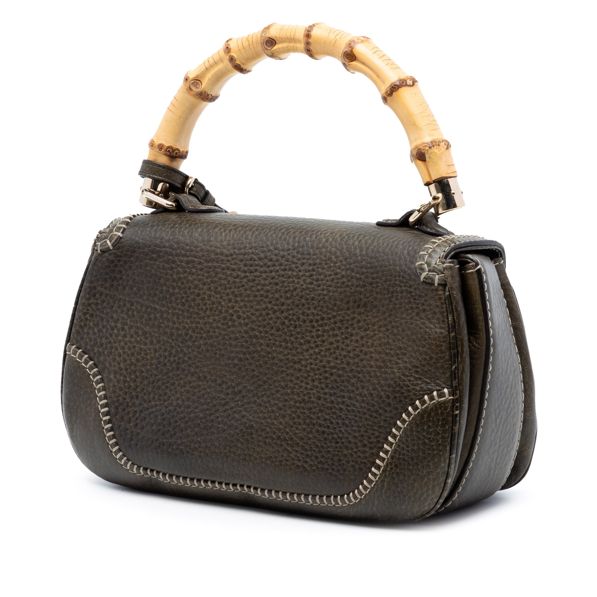 Medium Leather New Bamboo Satchel - Image 2