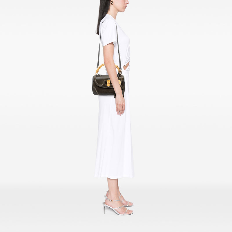 Medium Leather New Bamboo Satchel - Image 7