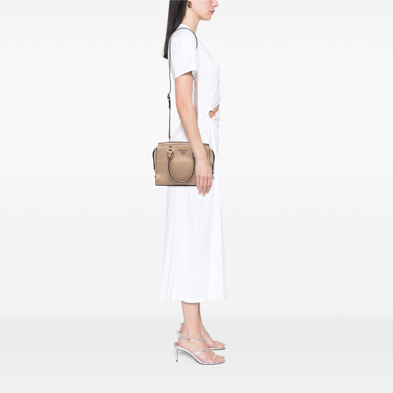 Small City Calf Trimmed Saffiano Top Handle Bag - Image 6