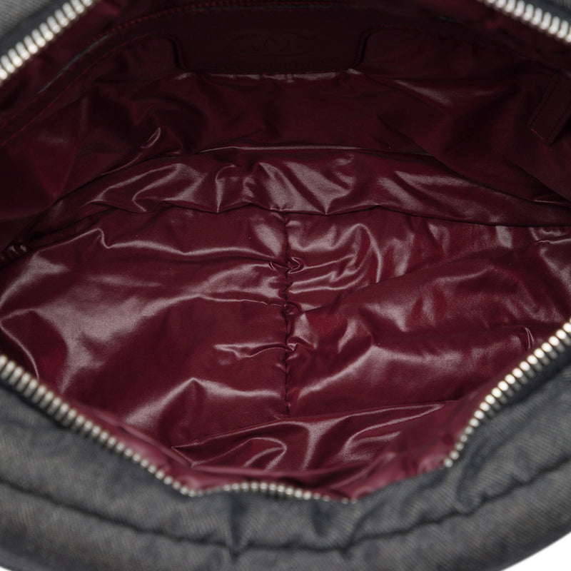 Small Quilted Denim Coco Cocoon Messenger Bag - Image 5
