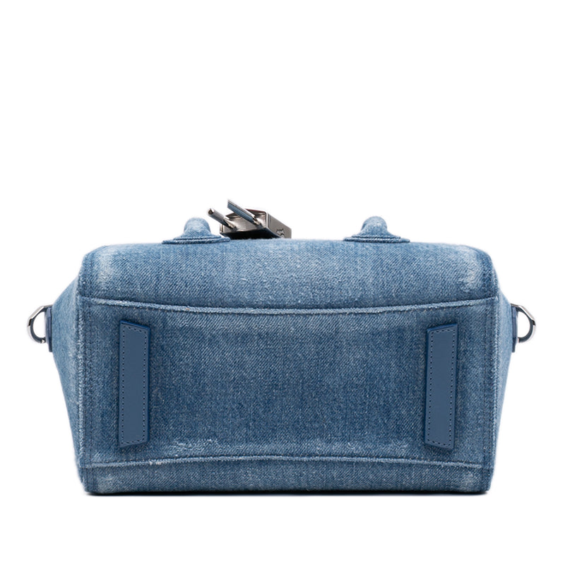 Mini Denim Antigona Lock Bag - Image 3