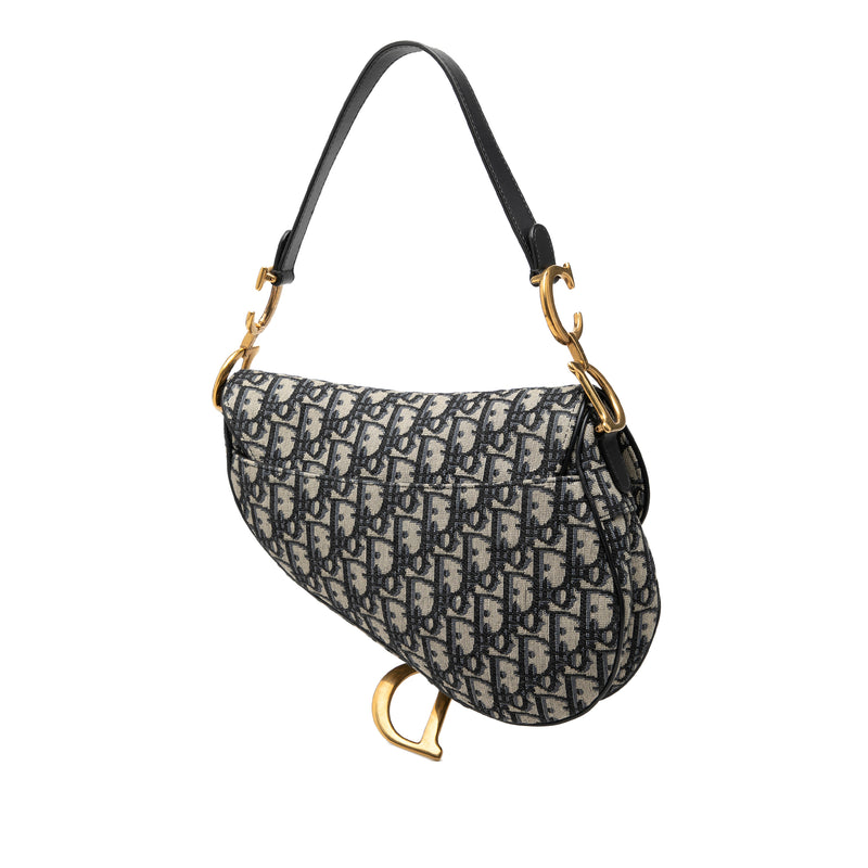 Oblique Canvas Saddle Bag - Image 2