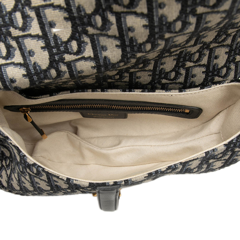 Oblique Canvas Saddle Bag - Image 4