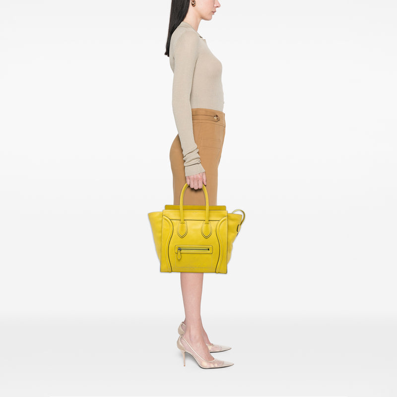 Mini Grained Calfskin Luggage Tote - Image 6