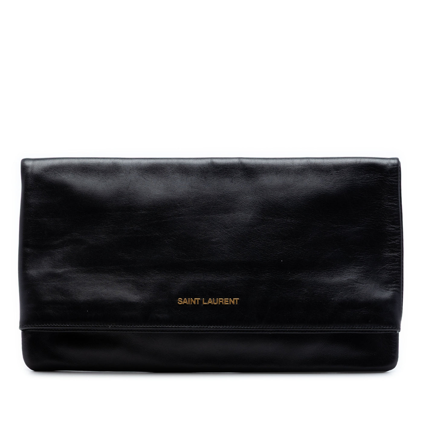 Leather Letters Fold Over Clutch - Image 1