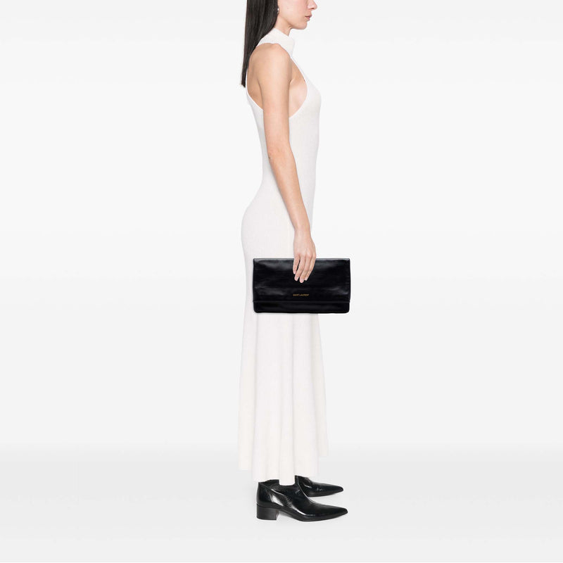 Leather Letters Fold Over Clutch - Image 6