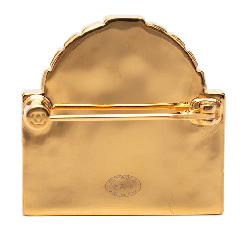 CC Gold Plated Rue Cambon Dome Brooch - Image 2