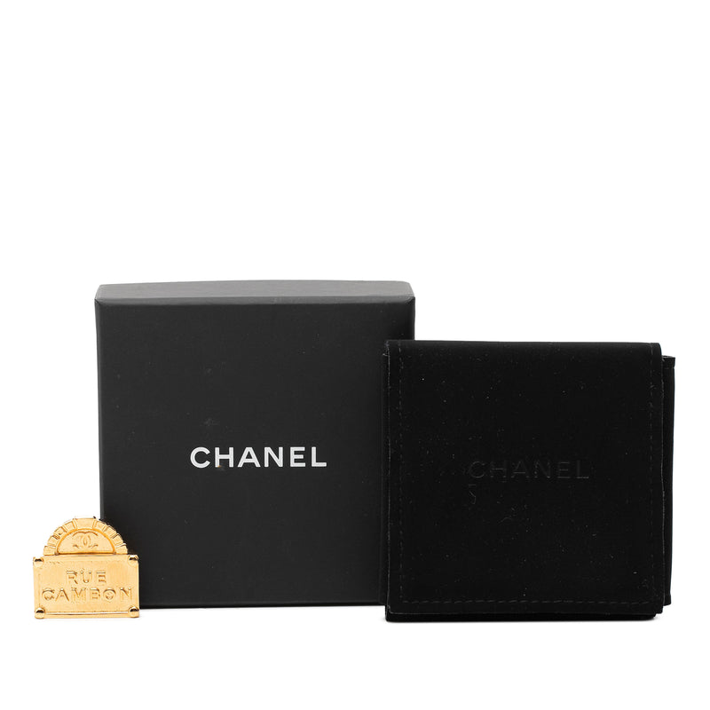 CC Gold Plated Rue Cambon Dome Brooch - Image 4