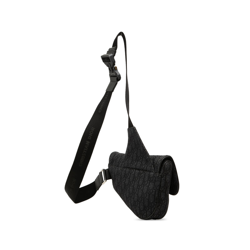 Oblique Canvas Saddle Crossbody - Image 2