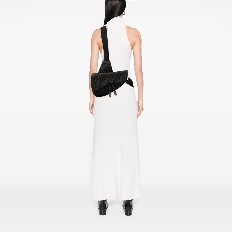 Oblique Canvas Saddle Crossbody - Image 6