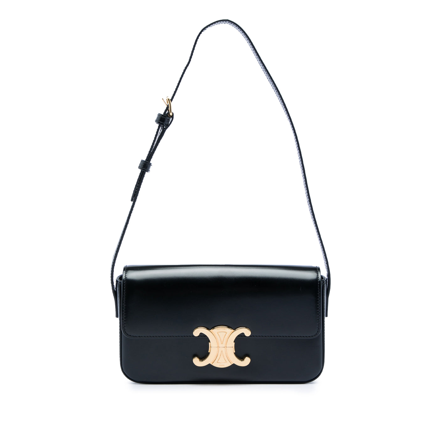 Shiny Calfskin Triomphe Claude Shoulder Bag - Image 1