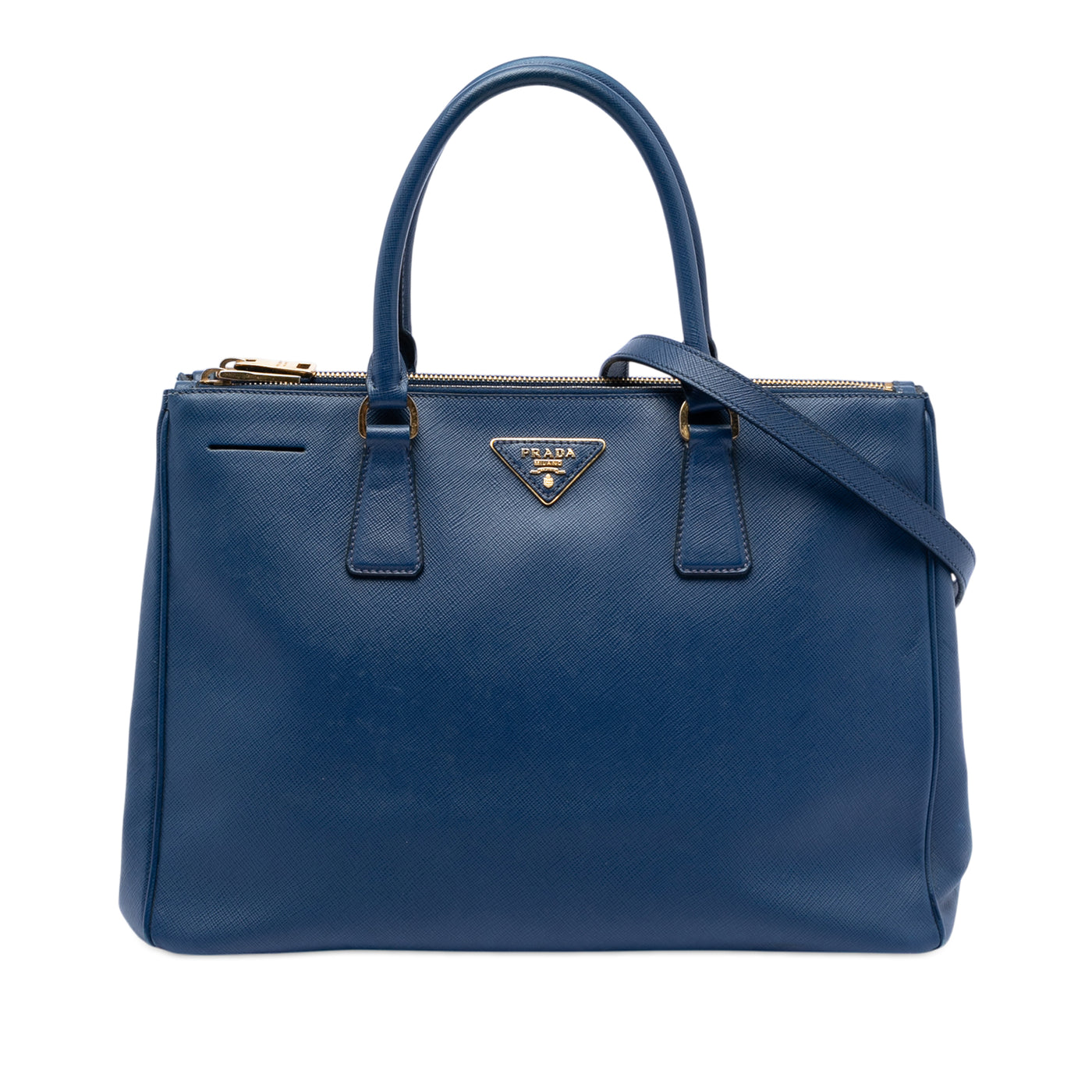 Medium Saffiano Lux Galleria Double Zip Satchel - Image 1