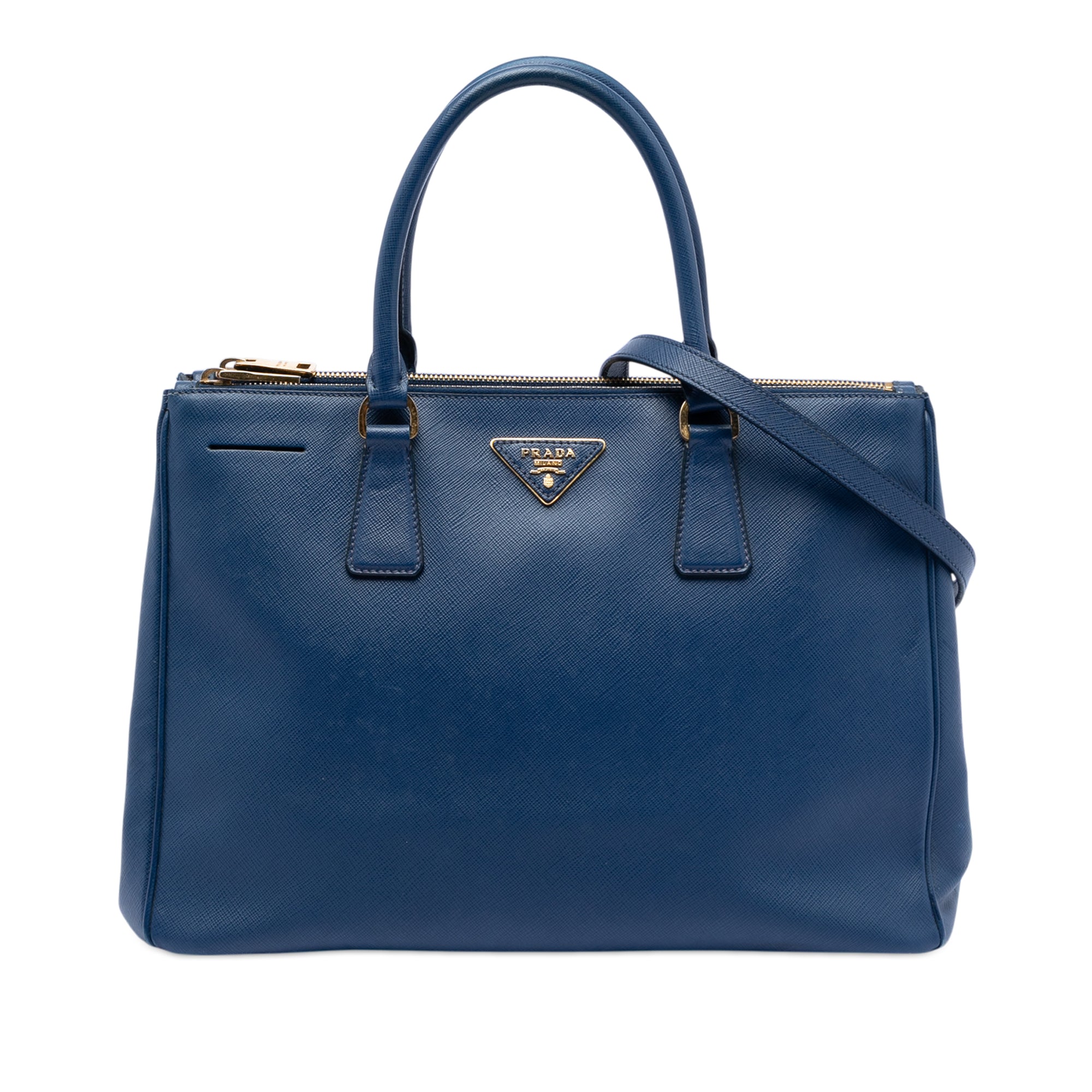 Medium Saffiano Lux Galleria Double Zip Satchel - Image 1