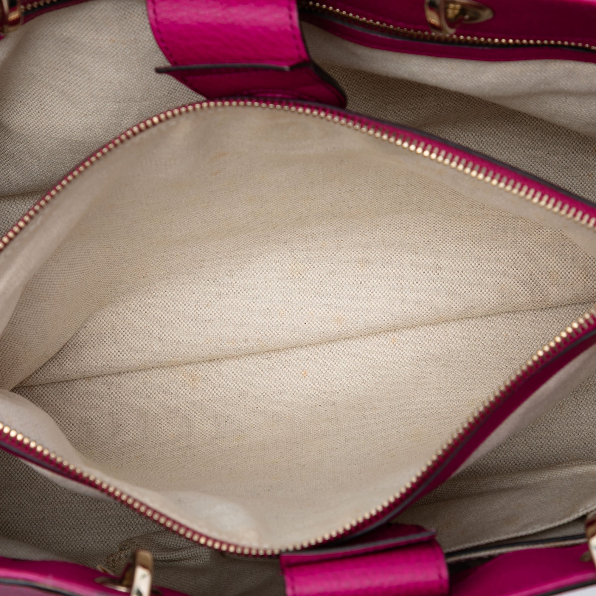 Medium Calfskin Bamboo Shopper Satchel - Image 4