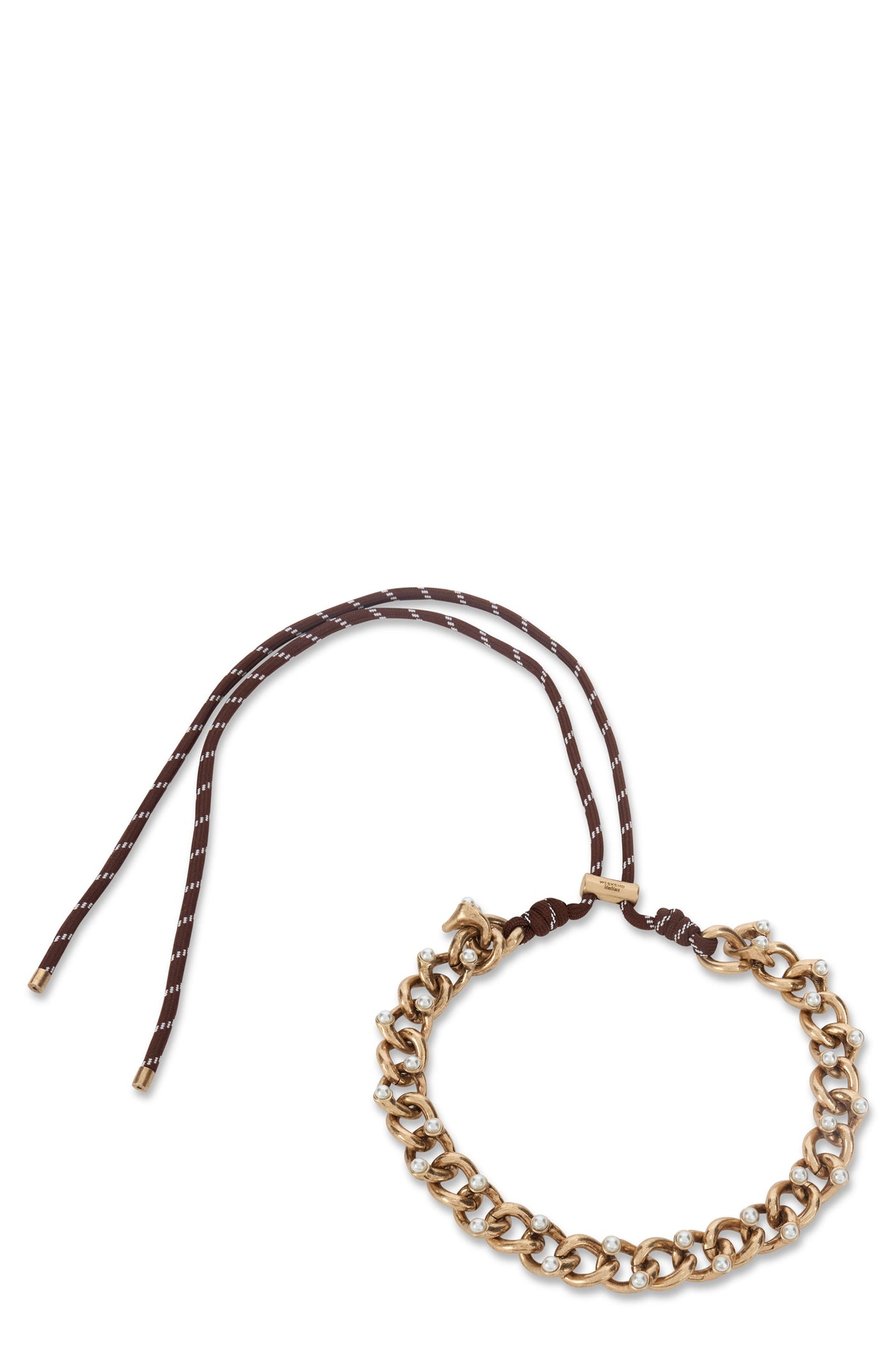 Weekend Max Mara Metal Chain And Cord Necklace — Gold Necklaces