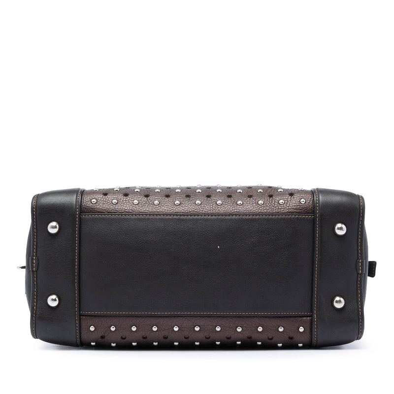 Bicolor Leather Studded Perforated Amazona 36 - Image 3