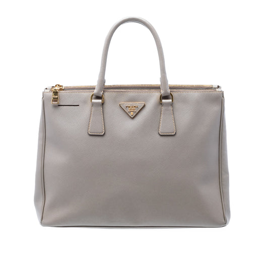 Large Saffiano Lux Galleria Double Zip Tote - Image 1