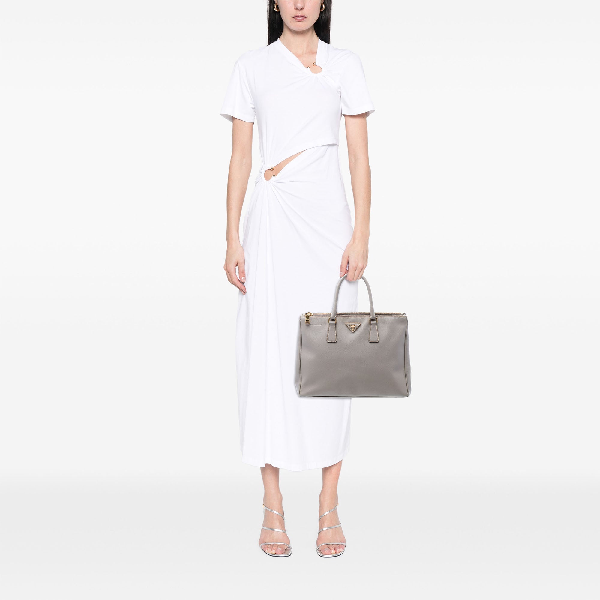 Large Saffiano Lux Galleria Double Zip Tote - Image 6