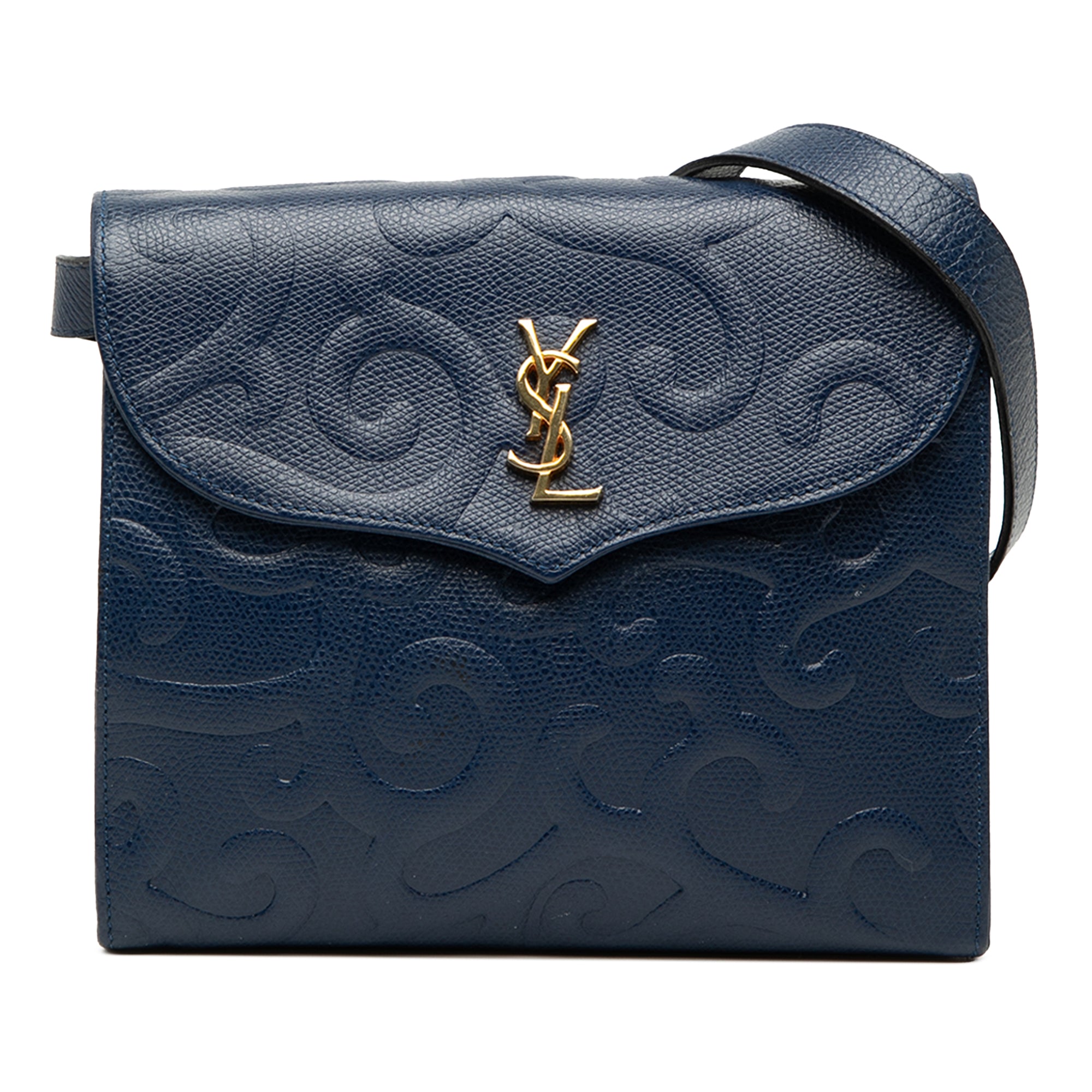 Embossed Leather Arabesque Crossbody - Image 1