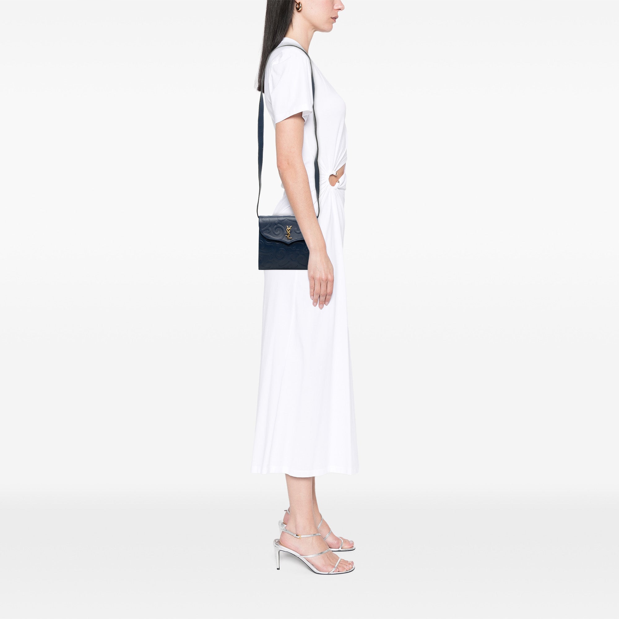 Embossed Leather Arabesque Crossbody - Image 6