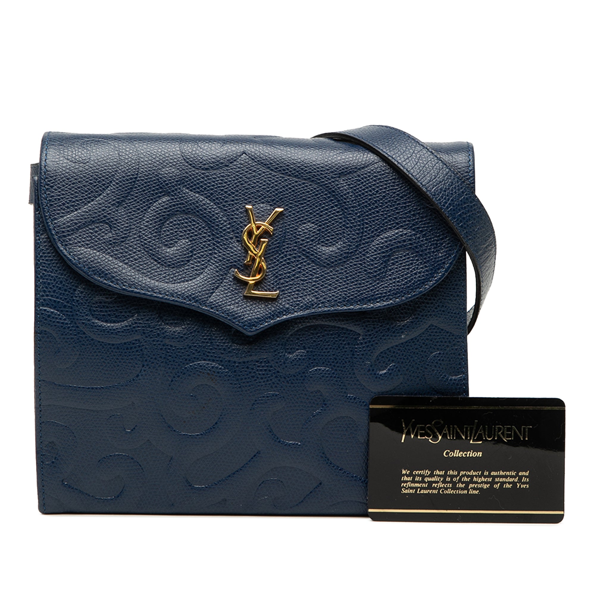 Embossed Leather Arabesque Crossbody - Image 7