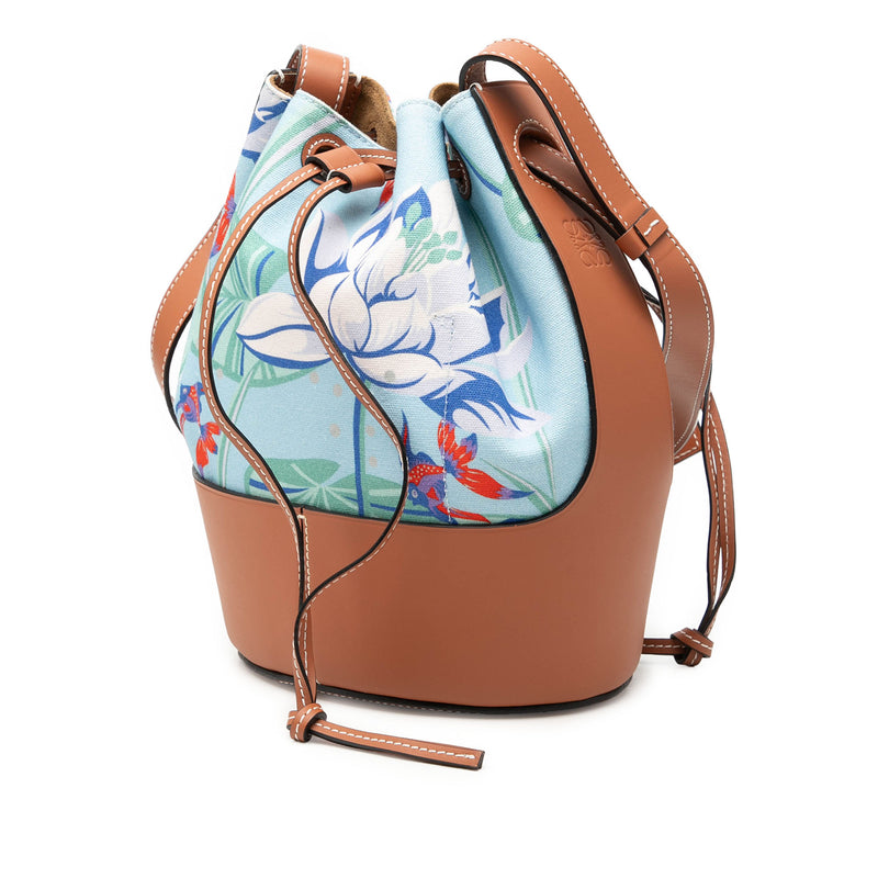 Paulas Ibiza Small Canvas Balloon Bucket Bag - Image 2