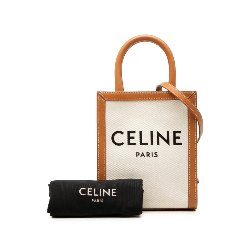 Mini Canvas Vertical Cabas Tote - Image 8