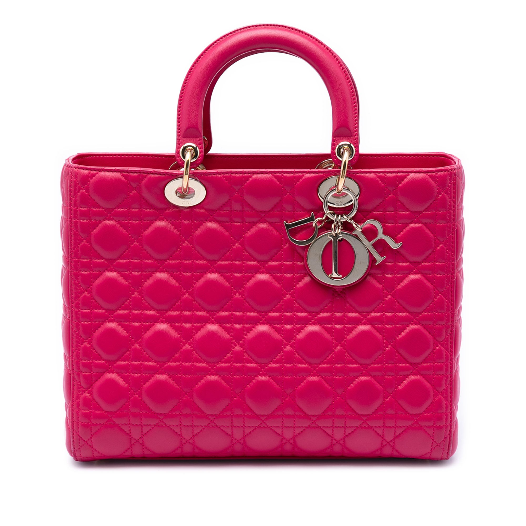 Large Lambskin Cannage Lady Dior - Image 1