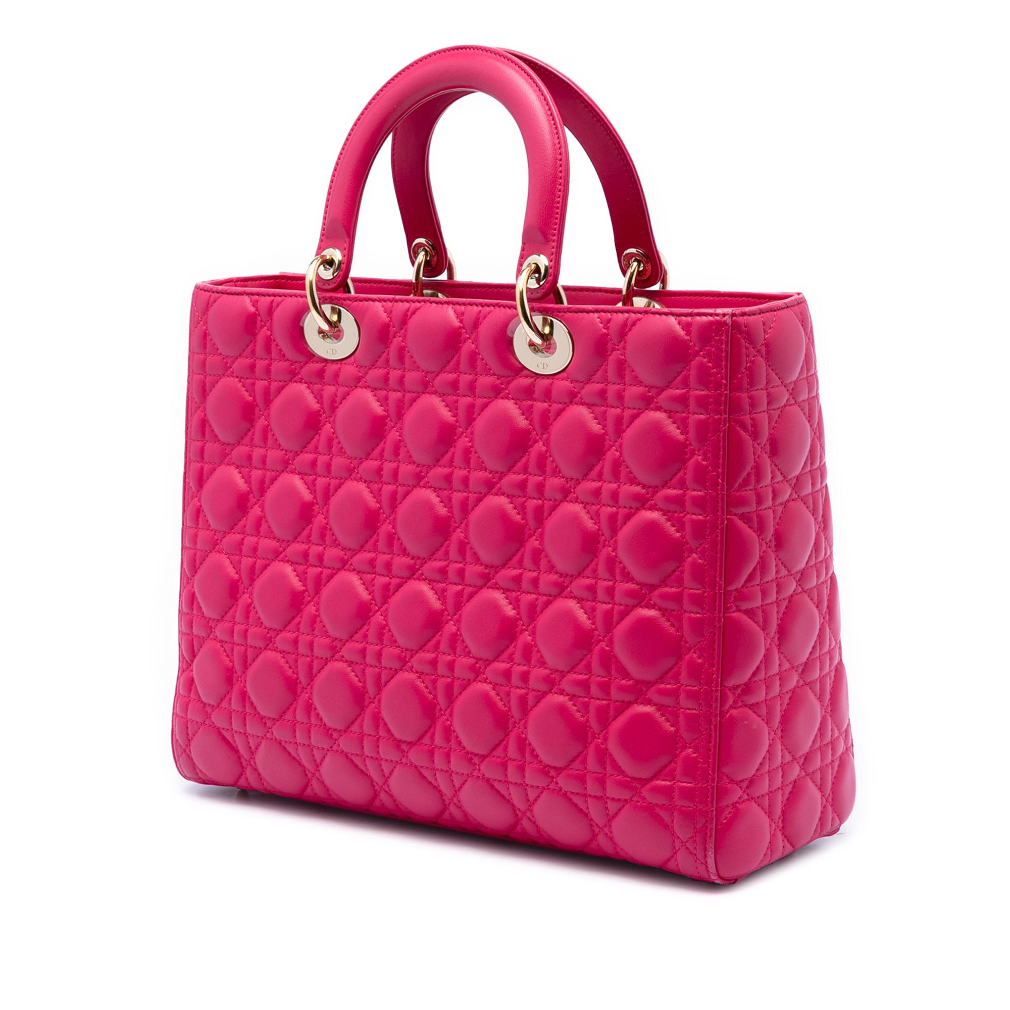 Large Lambskin Cannage Lady Dior - Image 2
