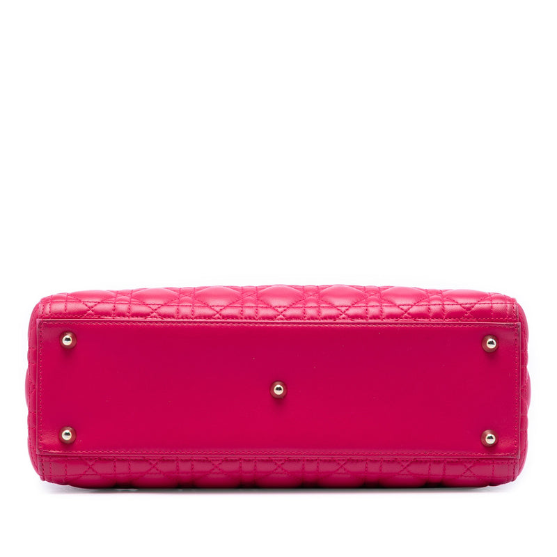 Large Lambskin Cannage Lady Dior - Image 3