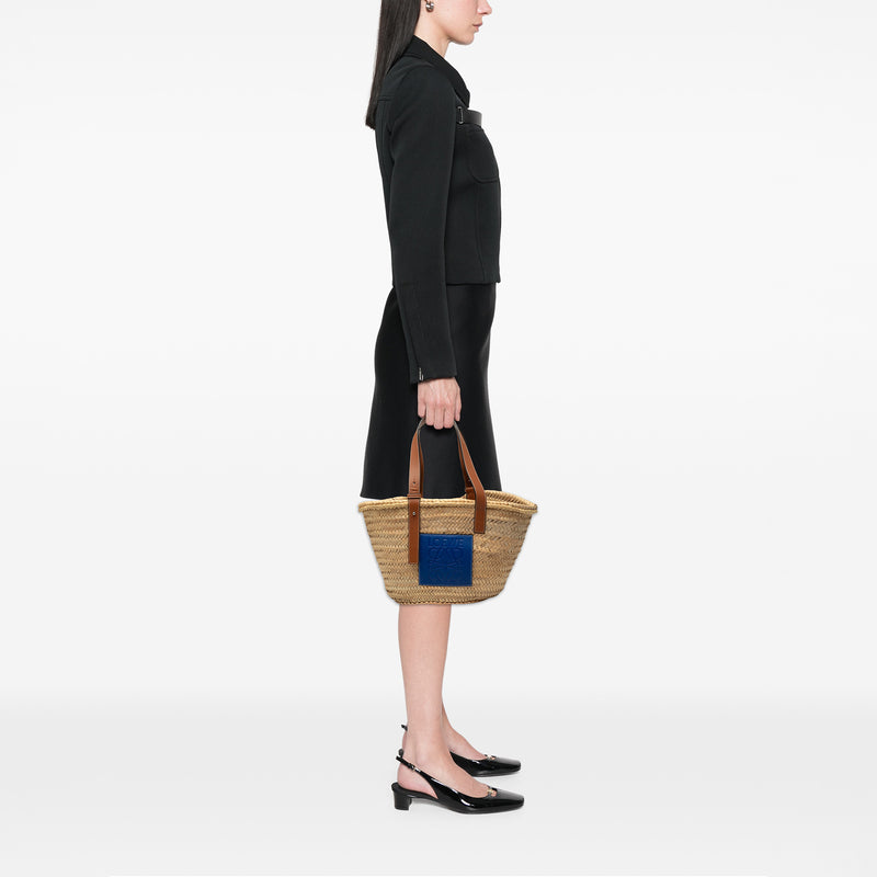 Medium Raffia Anagram Basket Tote - Image 6