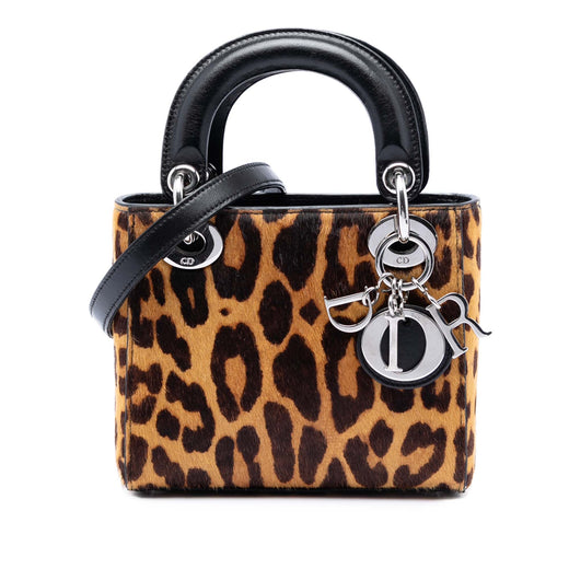 Mini Pony Hair Leopard Print Lady Dior - Image 1