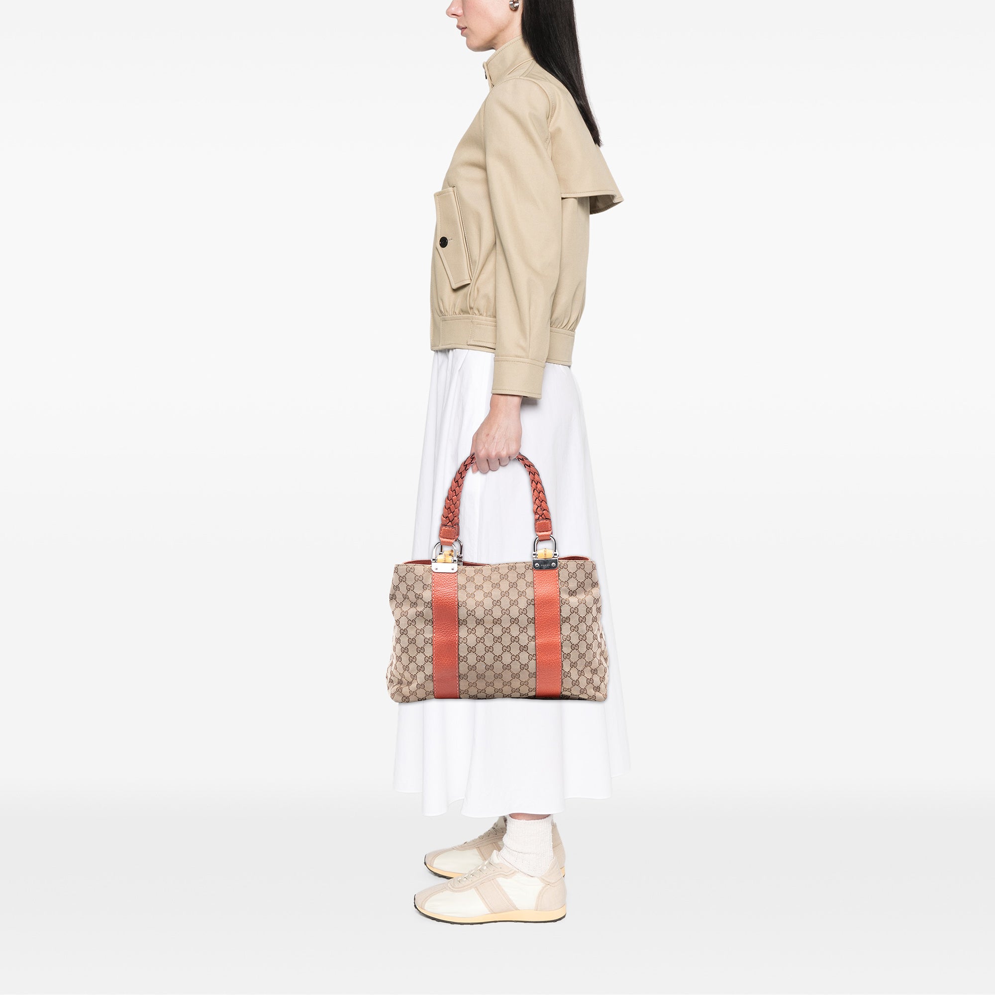 Medium GG Canvas Bamboo Libeccio Tote - Image 7