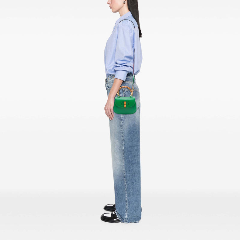 Mini Calfskin 1947 Bamboo Top Handle Bag - Image 6