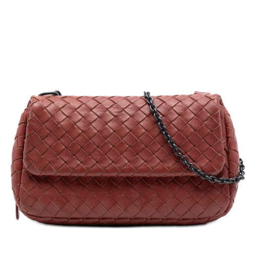 Mini Nappa Intrecciato Expandable Chain Flap Crossbody - Image 1
