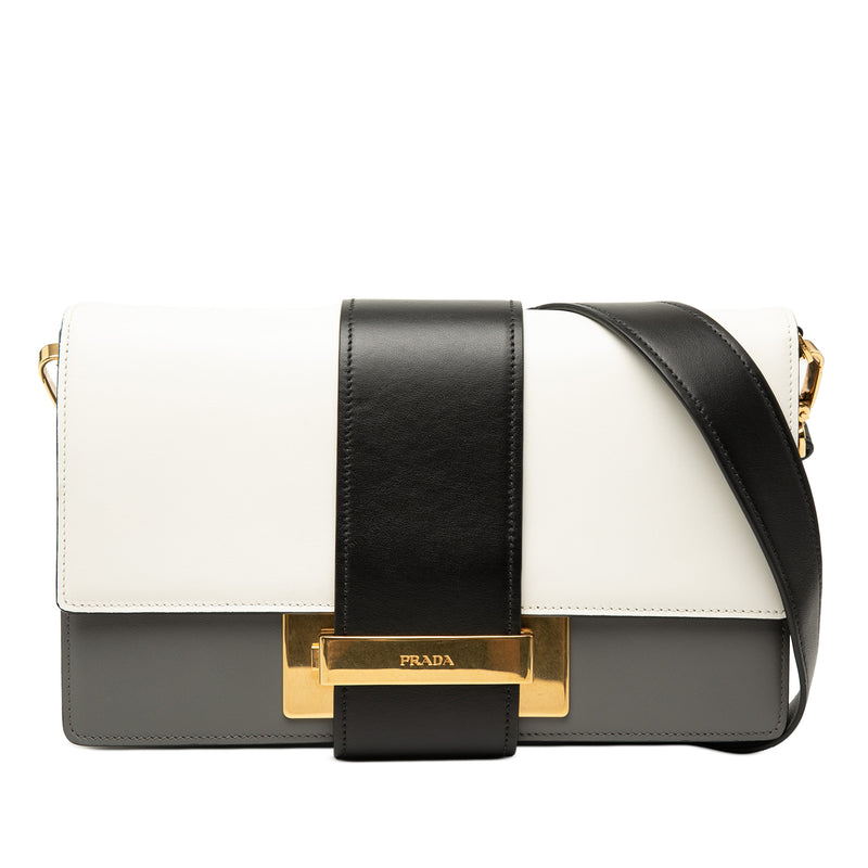 Tricolor City Calf Ribbon Crossbody