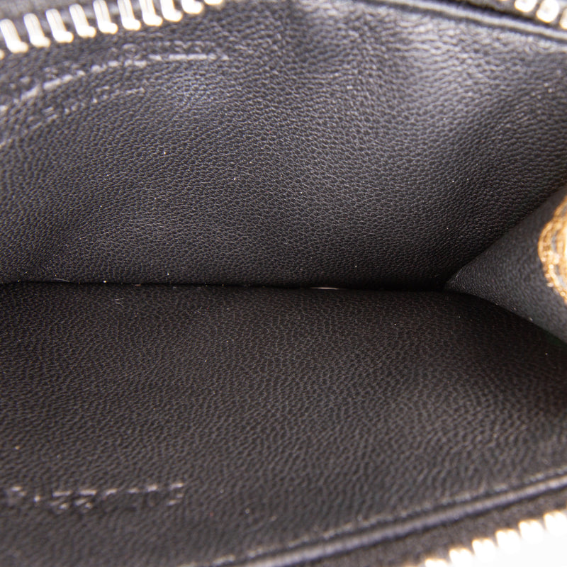 Metallic Leather Skull Charm Zip Card Holder - Image 4