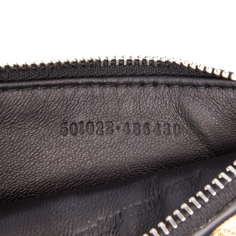 Metallic Leather Skull Charm Zip Card Holder - Image 6