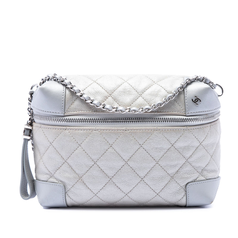 CC Quilted Metallic Calfskin Street Allure Camera Bag