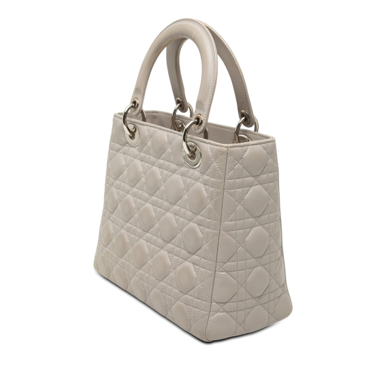 Medium Lambskin Cannage Lady Dior - Image 2