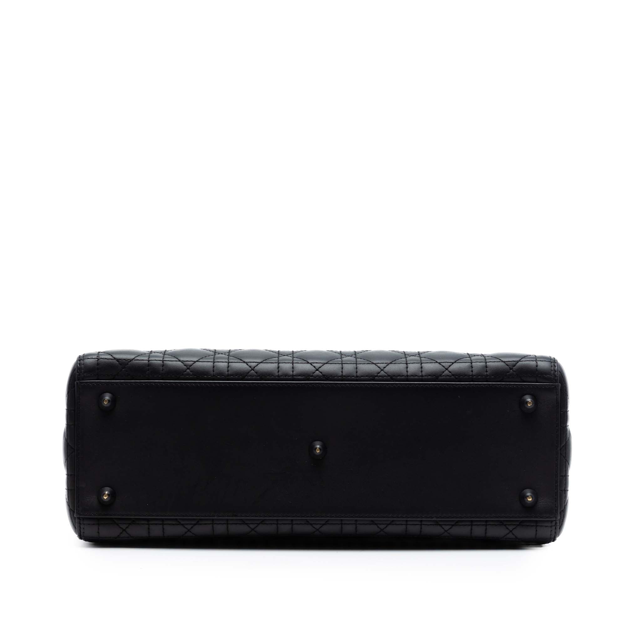 Large Ultra Matte Calfskin Cannage Lady Dior - Image 3