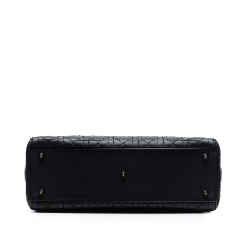 Large Ultra Matte Calfskin Cannage Lady Dior - Image 3